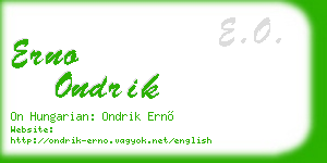 erno ondrik business card
